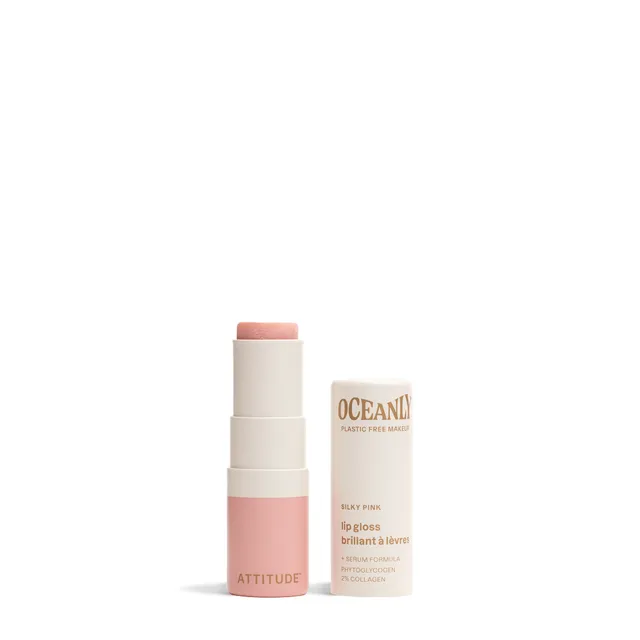 attitude-oceanly-lipgloss-silky-pink-vegan image 1