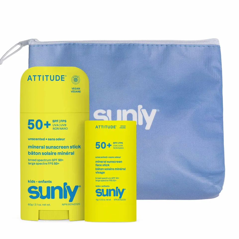 attitude-sunly-kids-mineral-sonnenstick-duo-gesicht-k-rper-lsf-50 image 1
