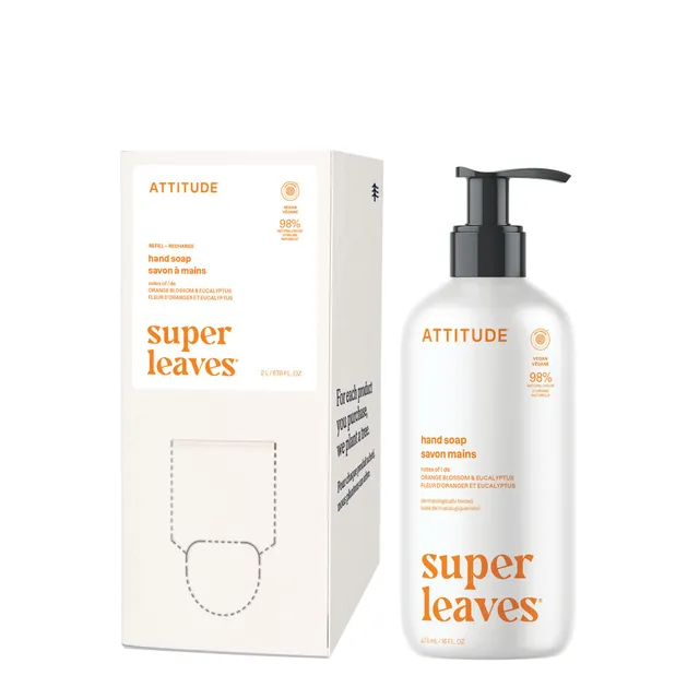 attitude-super-leaves-handseife-duo-orange-nachf-llpack-vegan image 1