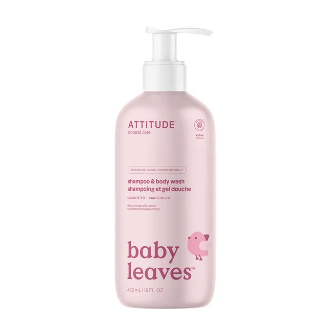 attitude-baby-leaves-2-in-1-baby-shampoo-duschgel-parf-mfrei image 1