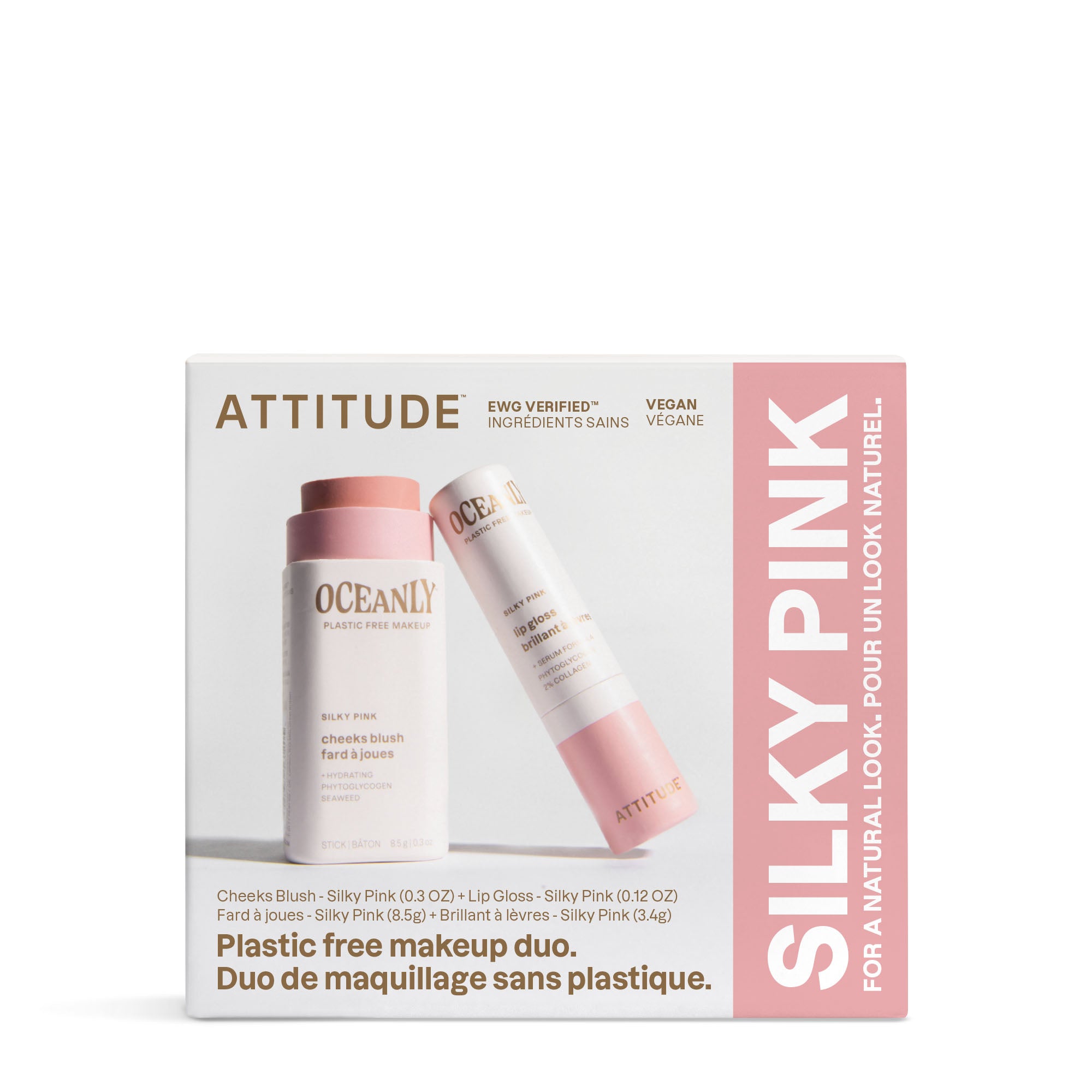 attitude-oceanly-blush-lipgloss-duo-silky-pink-make-up-set image 1