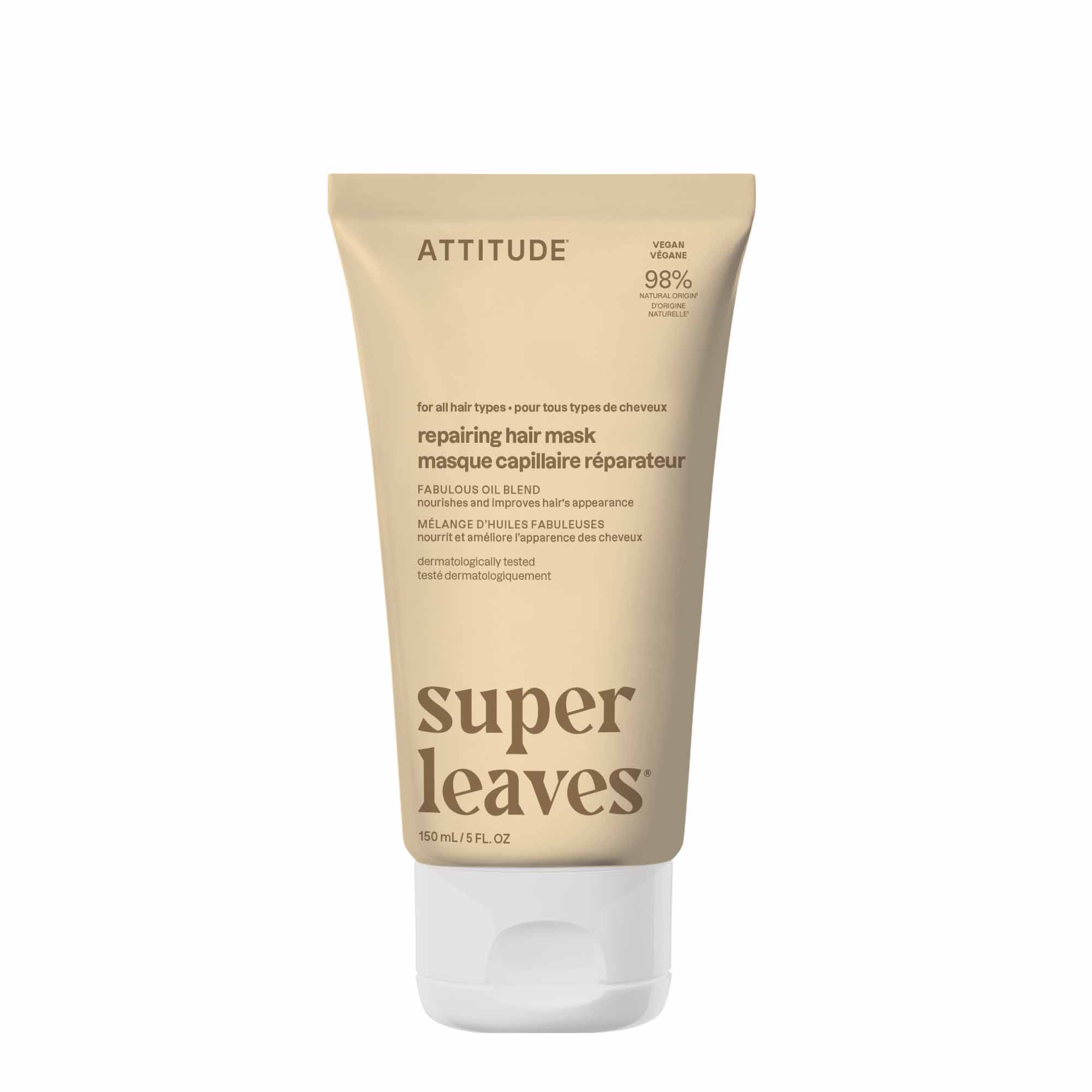 attitude-super-leaves-haarmaske-repair-rose-argan-strapaziertes-haar image 1