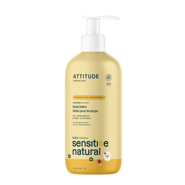 attitude-sensitive-natural-baby-bodylotion-parf-mfrei-hafer image 1