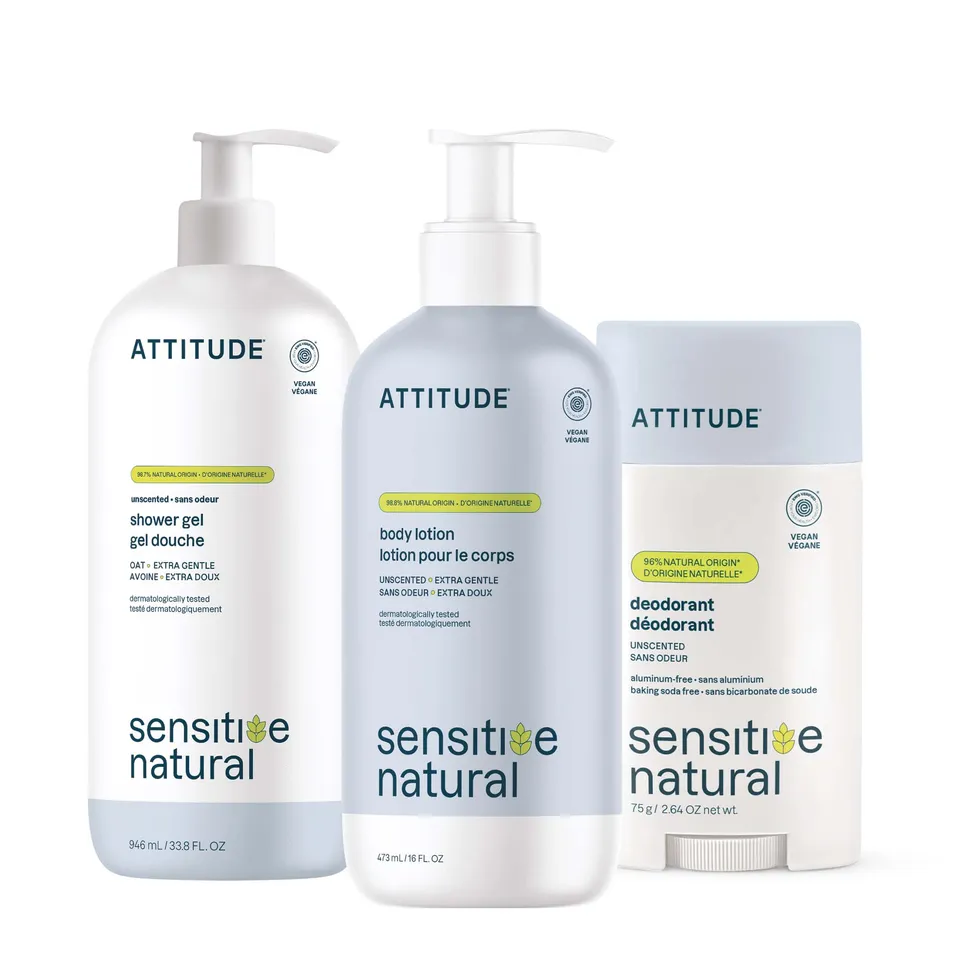 attitude-sensitive-pflegeset-duftfrei-3-teilig-mit-hafer image 1