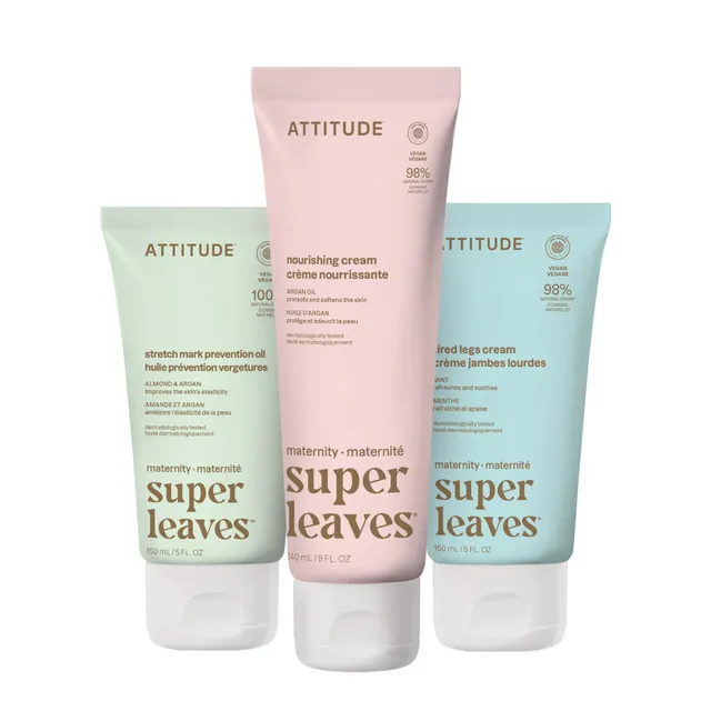 attitude-super-leaves-schwangerschafts-set-k-rpercreme-l-3-teilig image 1