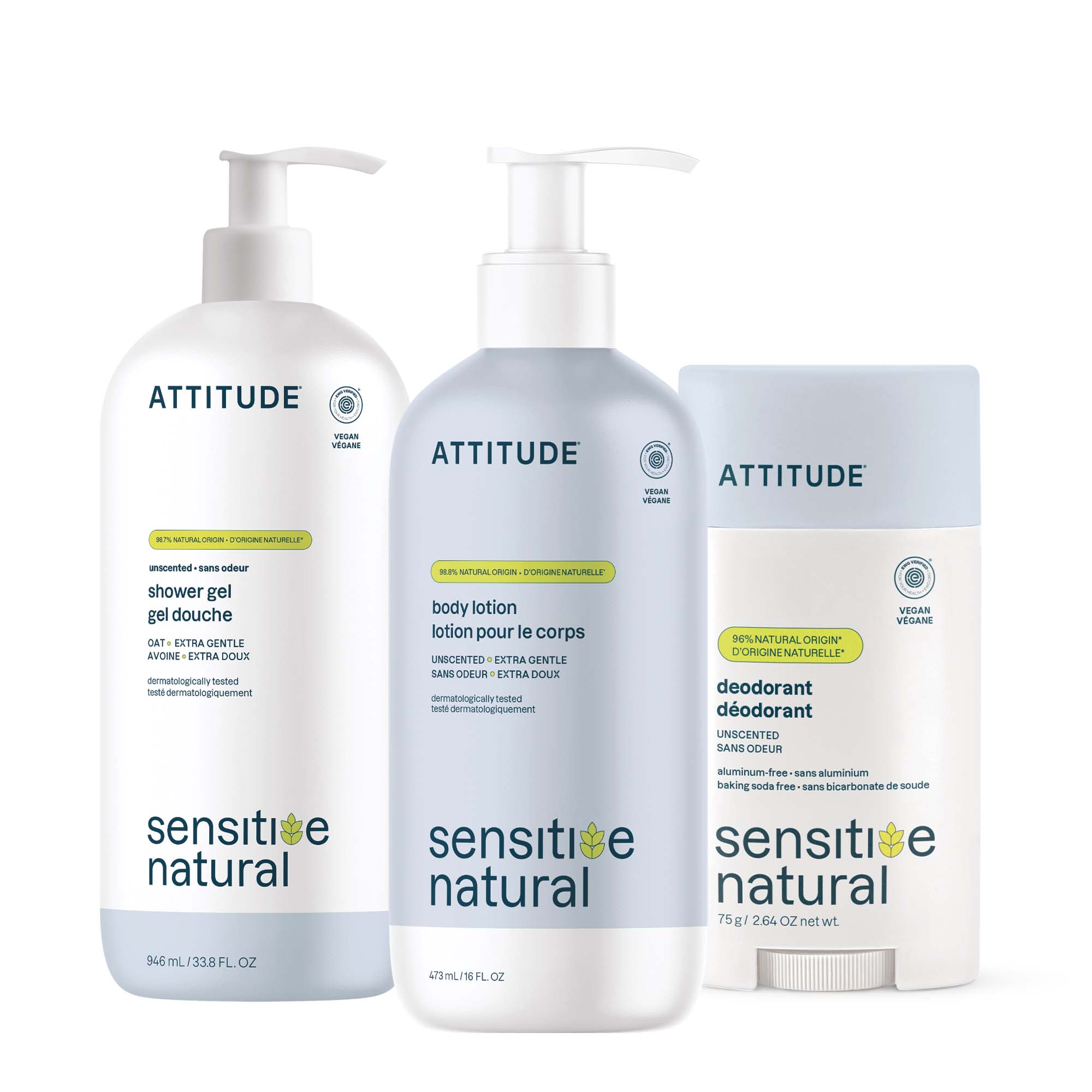 attitude-sensitive-pflegeset-duftfrei-3-teilig-mit-hafer image 1