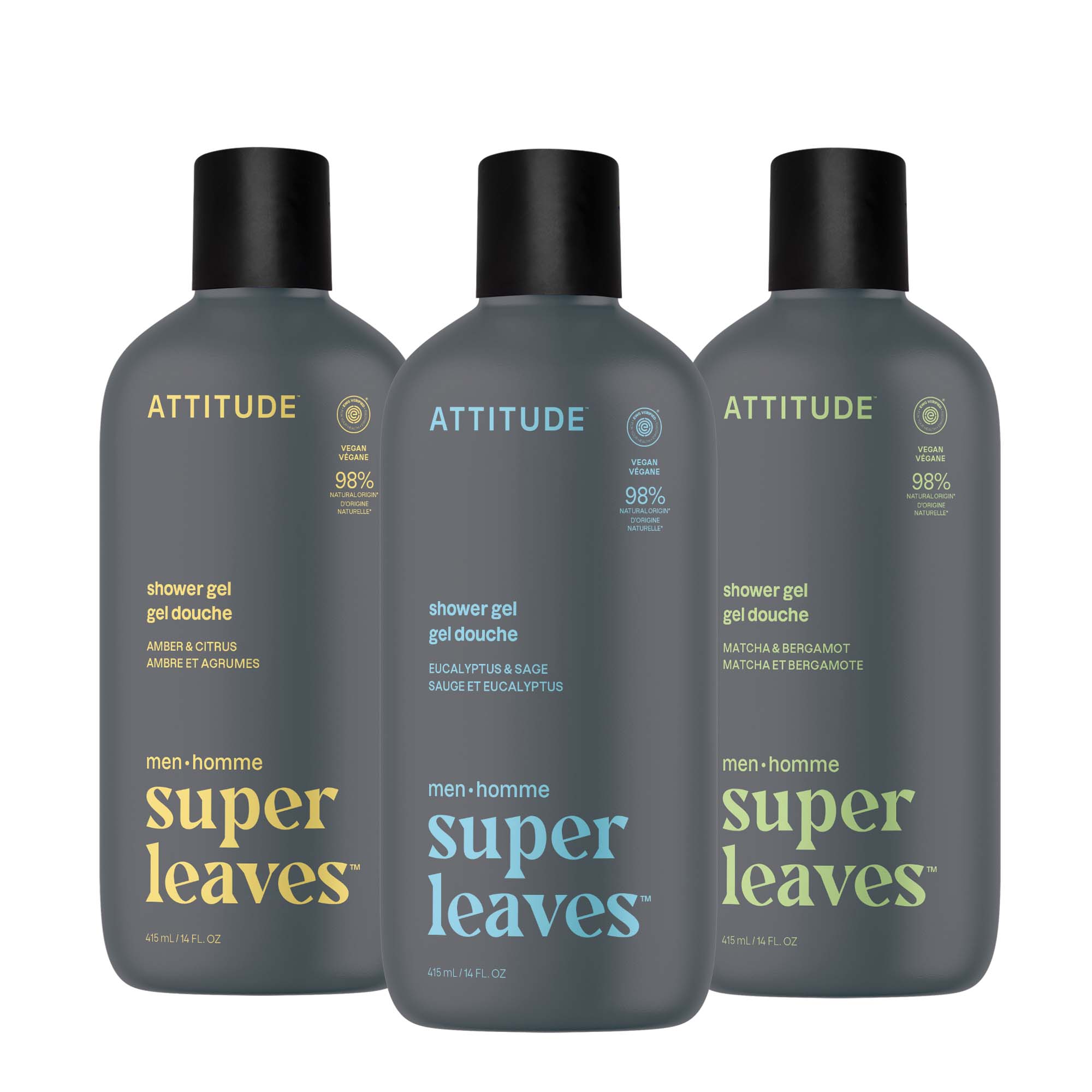 attitude-super-leaves-men-duschgel-trio-3er-pack-vegan image 1