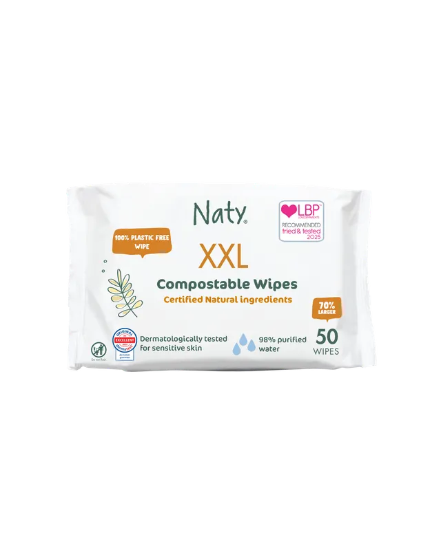naty-compostable-wipes-xxl-feuchtt-cher-98-wasser-sensitiv image 1