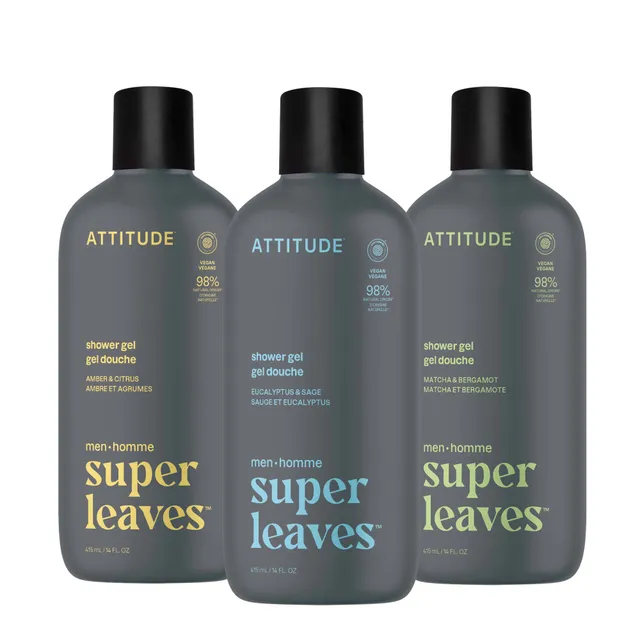 attitude-super-leaves-men-duschgel-trio-3er-pack-vegan image 1