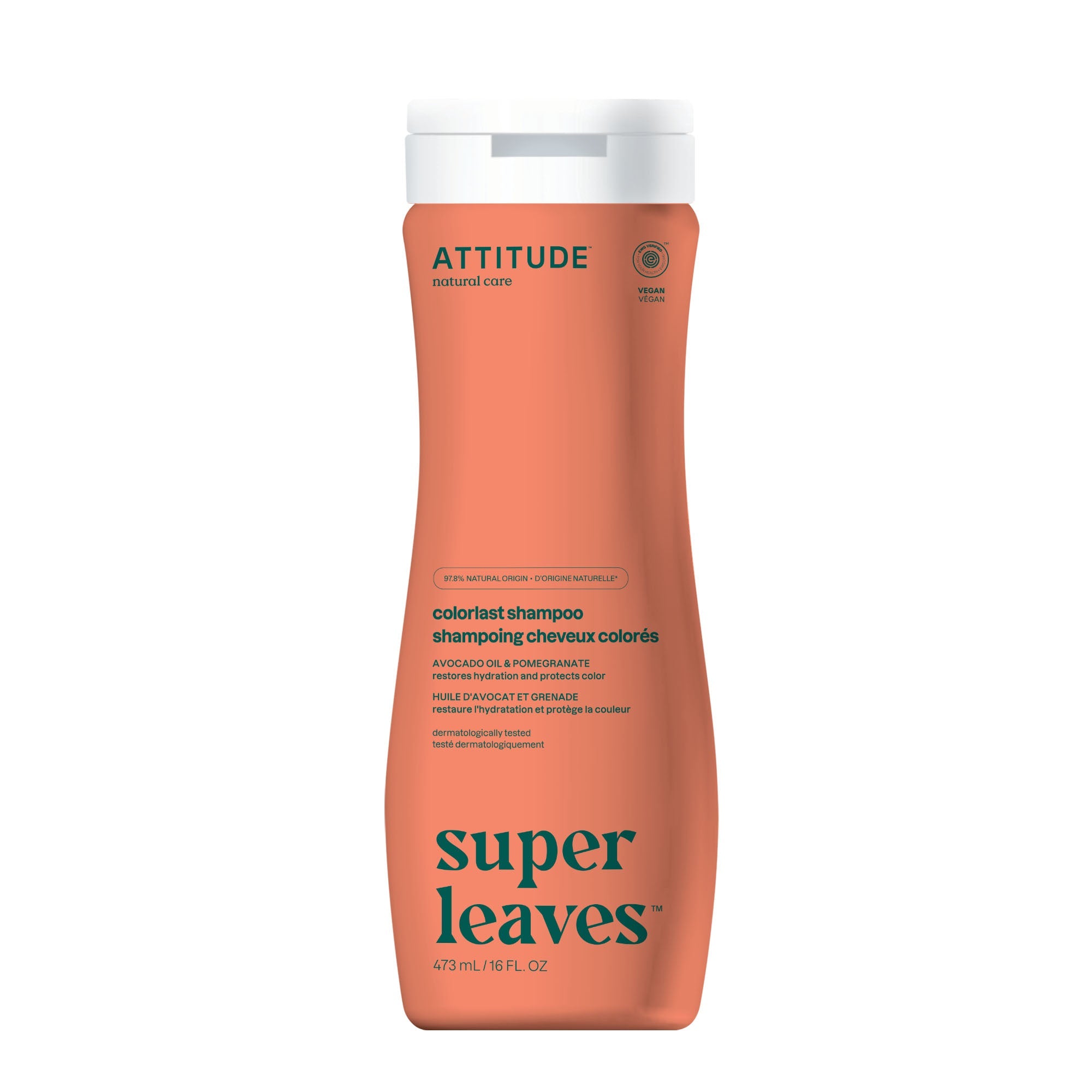 attitude-super-leaves-shampoo-color-farbschutz-pfirsich-vegan image 1