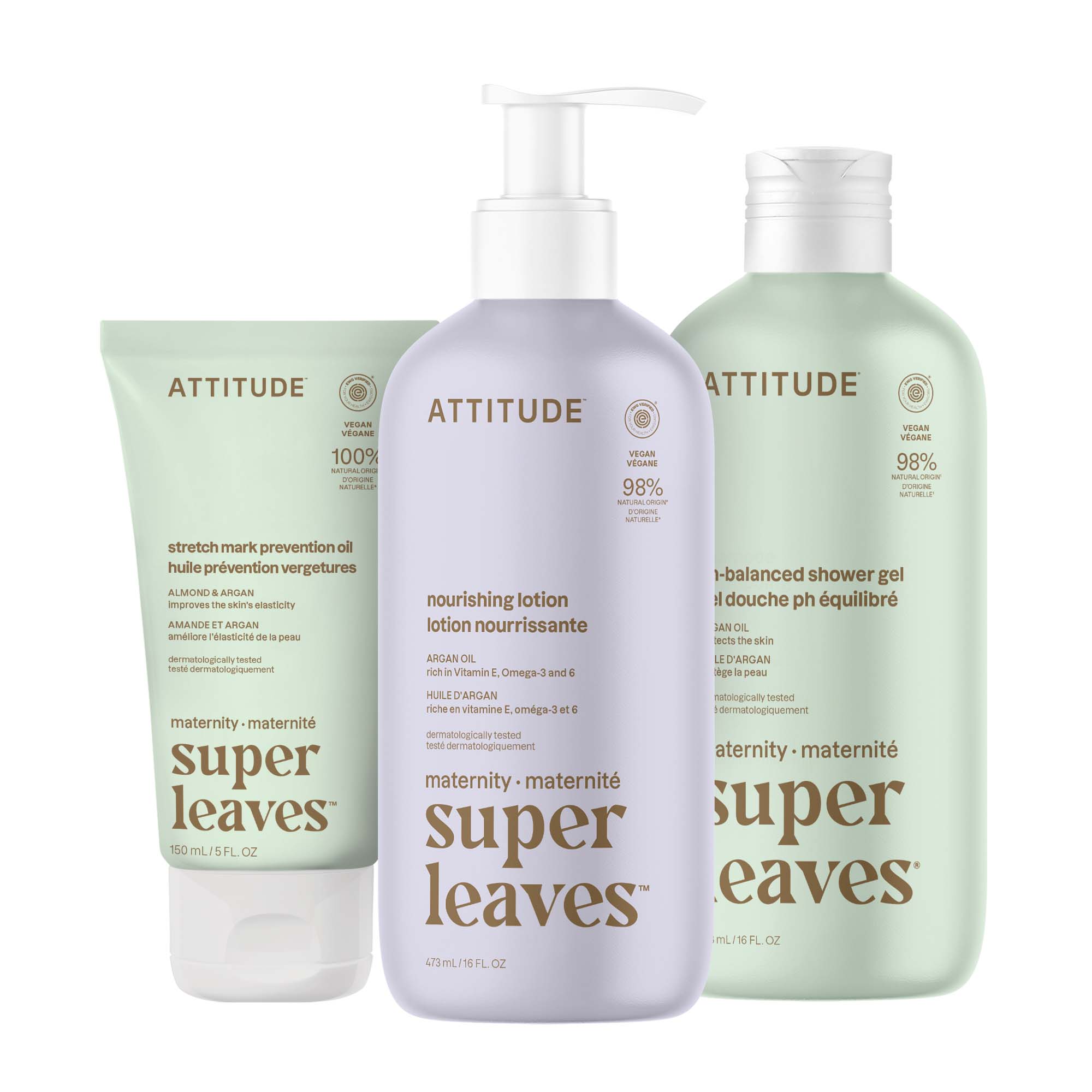 attitude-blooming-belly-comfort-care-schwangerschaft-set-3-teilig-argan image 1
