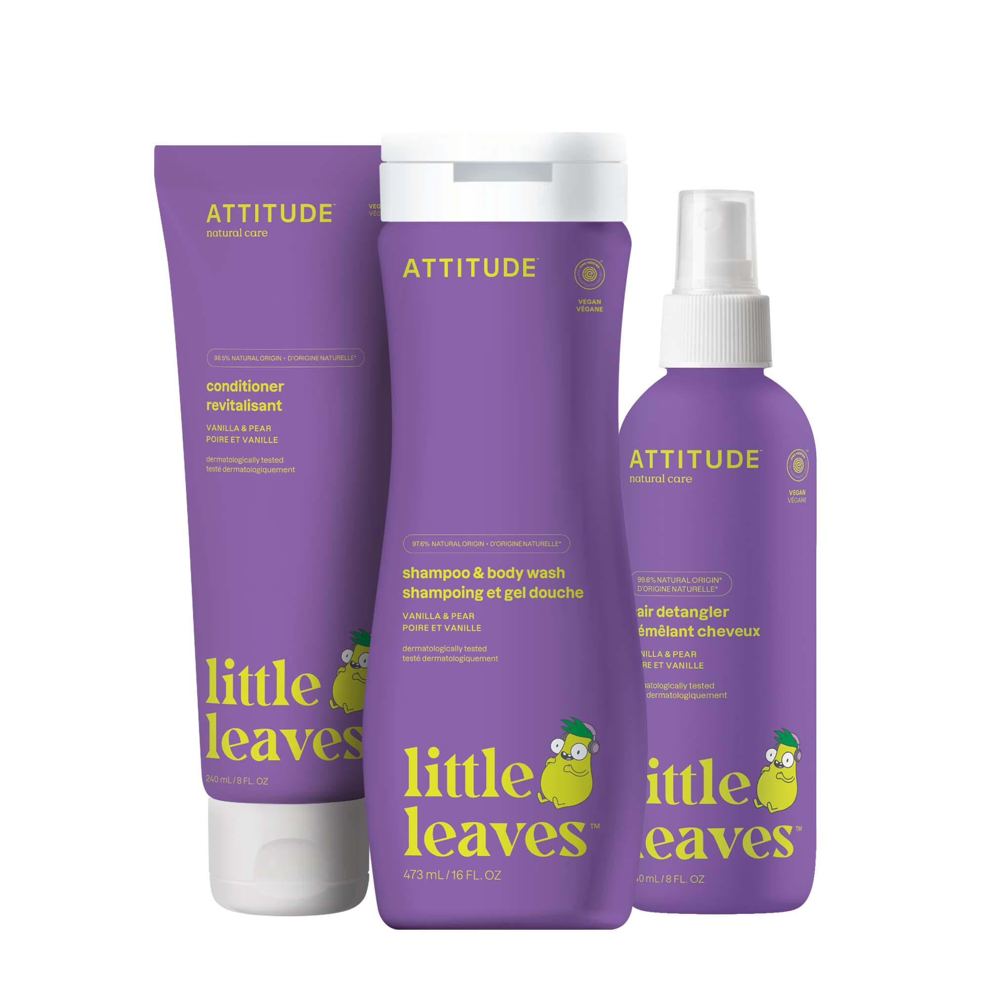 attitude-little-leaves-kids-haarset-vanille-birne-3-teilig image 1